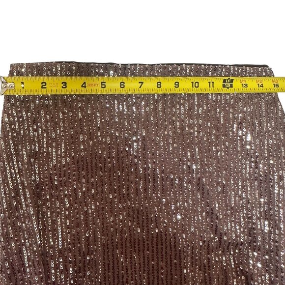 Walter Baker Crista Skirt City Sequin Mink Brown Size 4 Midi NWT MSRP $268 - Picture 12 of 14